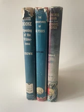 3 Landmark Books Lot Adventures Of Ulysses Daniel Boone Genghis Khan Dust Jacket