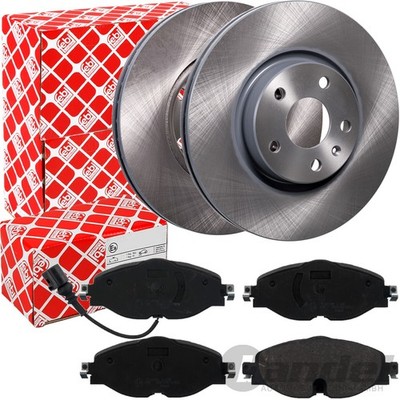 FEBI BREMSSCHEIBEN Ø312mm+ BELÄGE VORNE passend für AUDI A3 VW GOLF 7 PASSAT B8