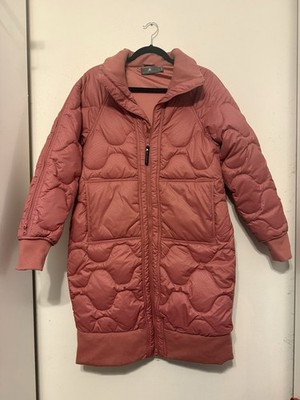 Adidas Stella McCartney Long Padded Pink Puffer Parka Coat Medium