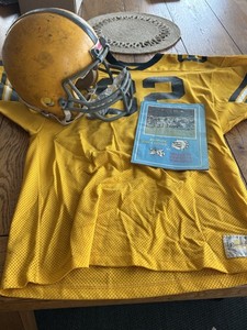 ALL THE RIGHT MOVES GAME USED HELMET & JERSEY