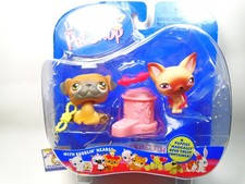 Littlest Pet Shop Pet Pairs Pug and Chihuahua 1 2 NIB