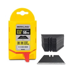 Berkling Black Steel Utility SK2H Knife Blades 50-PACK With Dispenser