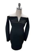 Lulus Dress Women's Size Medium Black Off The Shoulder Mini