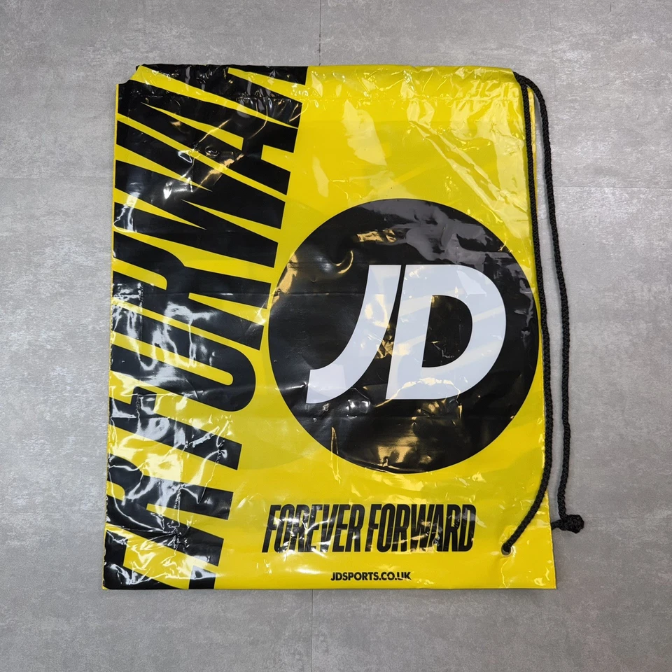 JD Sports Drawstring Gym Festival PE School Bag - Yellow & Black Unused!