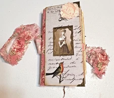 Handmade Junk Journal – "Treasures" | Collaged, Embellished, Coffee-Dyed Paper