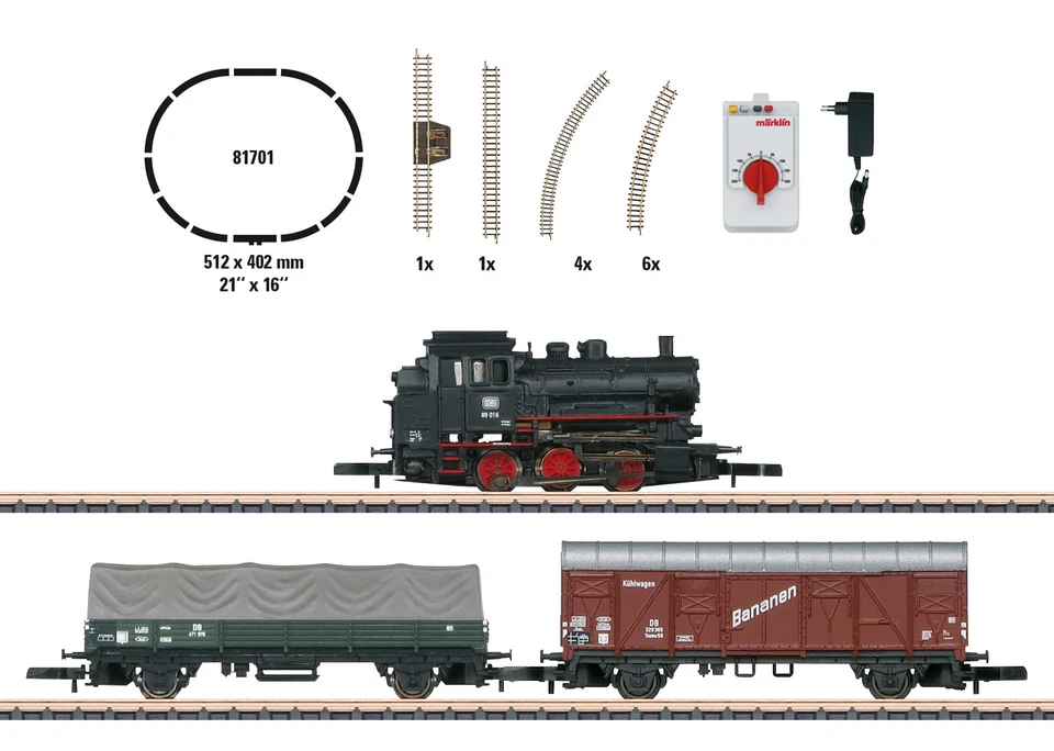 Märklin Spur Z 81701 Startpackung Güterzug mit Dampflok BR 89 Gleisoval NEU OVP - Bild 2 von 3