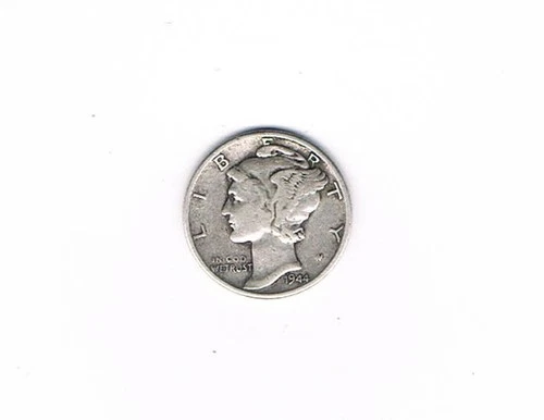 1944-P Mercury Dime, XF ++ condition. Inv#191