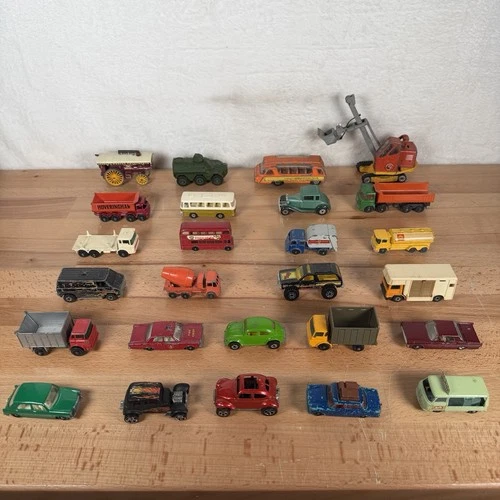 Lesney, Corgi & Matchbox Diecast Cars Lot Of 26 Vintage Assorted - 60s, 70s, 80s