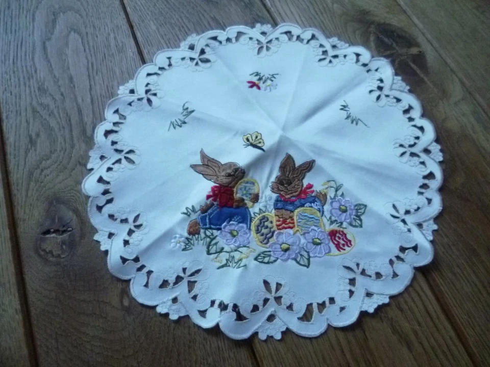 Ostertischdecke, Tischdeckchen, Läufer, Ostern, rund