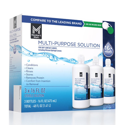 Member's Mark Multi-Purpose Contact Lens Solution, 16 fl. oz., 3 pk.
