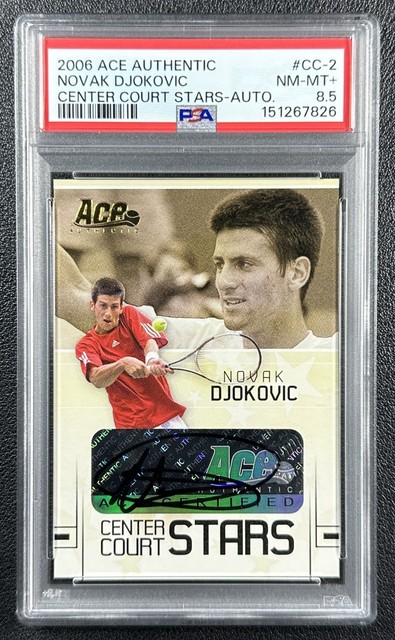 NOVAK DJOKOVIC PSA 8.5 2006 ACE AUTHENTIC #CC-2 CENTER COURT STARS AUTO 7826