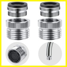 2 Pack Faucet to Hose Adapter with Aerator, Sink to Garden Hose Adapter, Fauc...