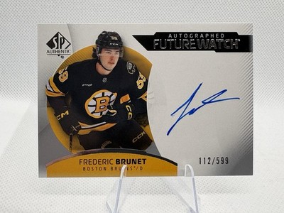 2025-26 SP Authentic FWA Future Watch #155 FREDERIC BRUNET Bruins Auto RC /599