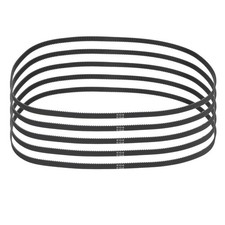 610mm GT-2 Timing Belt, 5pcs 6mm Width 2mm Pitch 3D Printing Closed Loop, Black