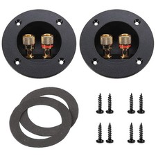 YTYKINOY 2 Pcs Black 3" Round 2-Way Speaker Box Terminal 3 inches,