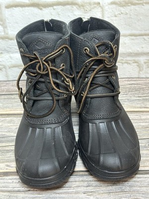 Boots Sperry Women's Saltwater Wedge Tide Black Leather Size 5 M STS99524