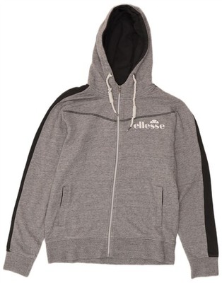 ELLESSE Herren Zip Hoodie Pullover XL Grau Colourblock Baumwolle BN10