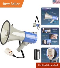 Bullhorn with Detachable Microphone, 240s Recording and Siren - Perfect for I...
