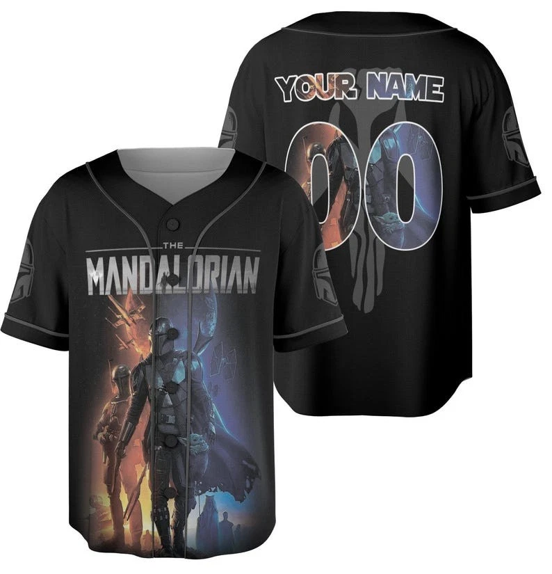 Custom The Mandalorian Baseball Jersey, Star Wars Baseball Jersey