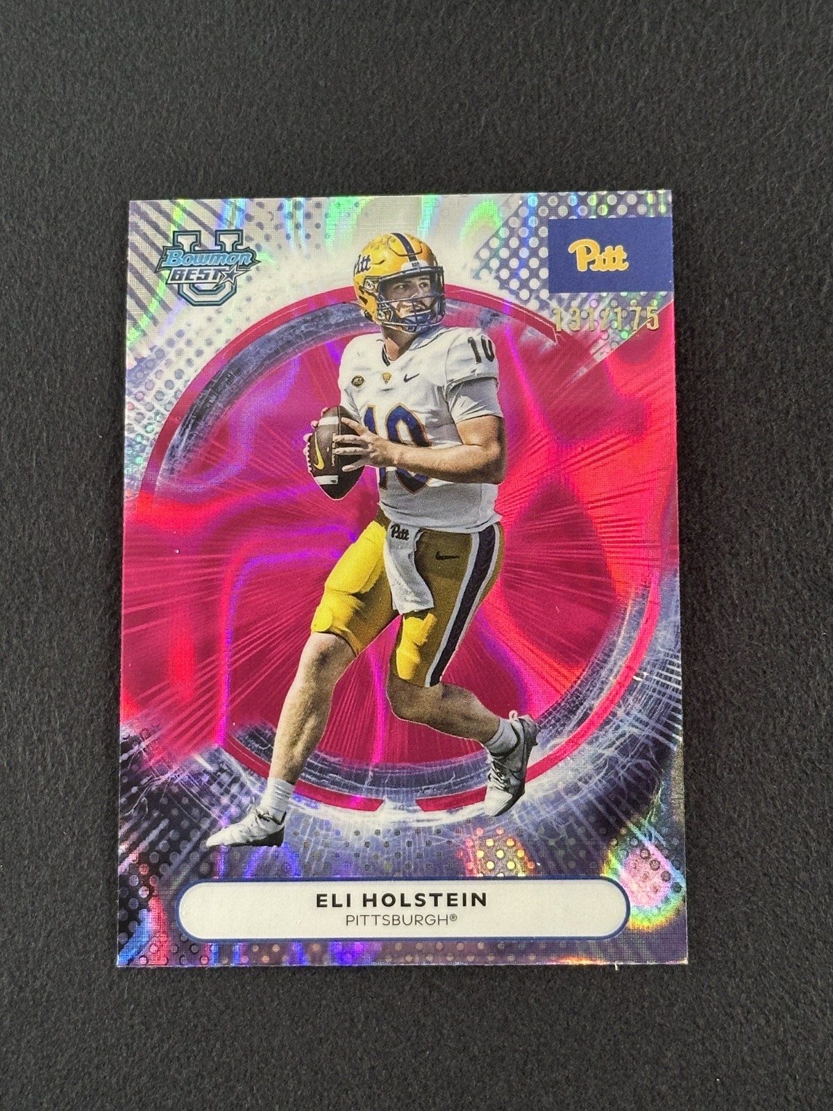 2025 Bowman U Best ELI HOLSTEIN Pink Lava Refractor /175 #83 Pittsburgh Panthers