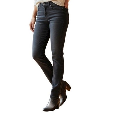 HUDSON NWT Blair High Rise Slim Straight Jeans 26x30 Charcoal Dark Wash $225