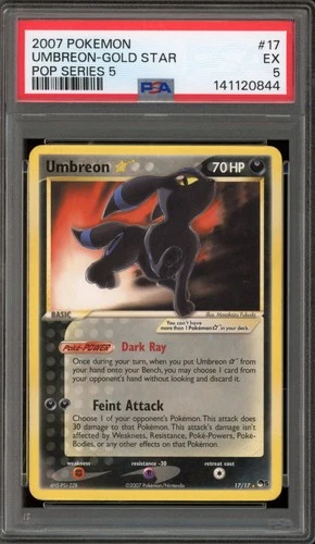 Pokemon Umbreon Gold Star POP Series 5 #17 PSA 5