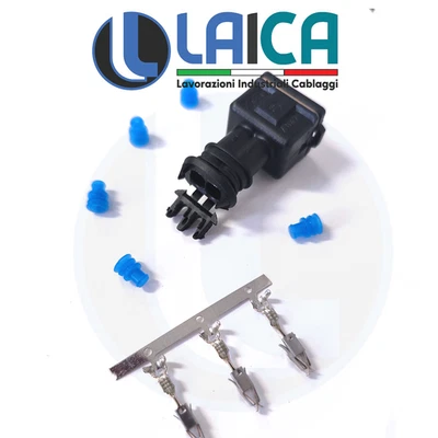 AMP - TE CONNECTIVITY CONNETTORE 2 POLI VIE JPT AMP 282190-1 TENUTA STAGNA PER INIETTORE AUTO MOTO 1PZ