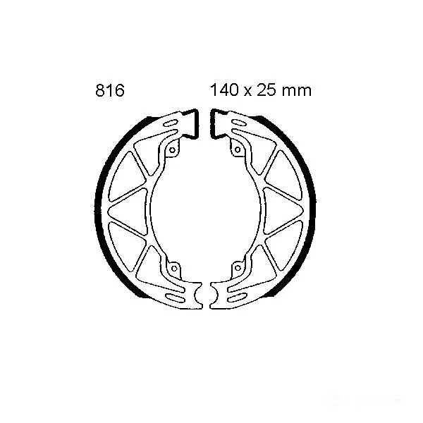 Bremsbacken Hinten EBC 816 Ohne Federn FüR Aprilia Scarabeo 50 4T 4V Net 2009-10-image