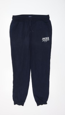 Jack & Jones Jogginghose Herren Blau L Regular Fit Fleece