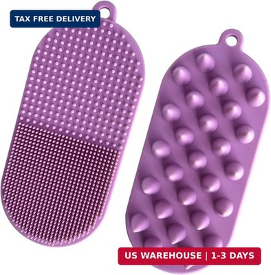 MUIIGOOD Silicone Hair Massager Wash Brush Shampoo Brushes + Face Scrubber Face