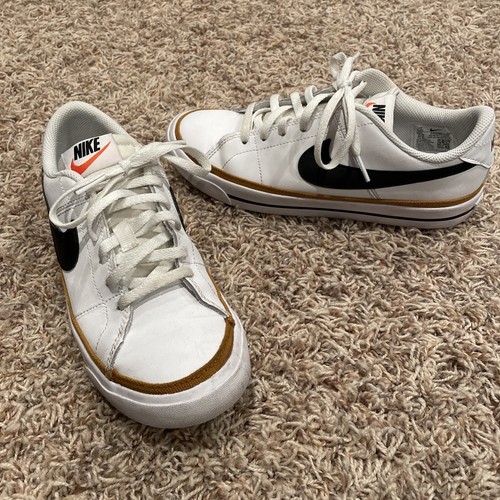 Nike Court Legacy Tennis Shoes #DA5380-102 White/Black Women’s Size 7