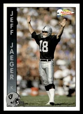 1992 Pacific Jeff Jaeger #151 Los Angeles Raiders