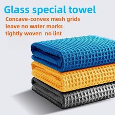 Microfiber Towel - Waffle Weave Glass Drying Cloth for Home Kitchen - No Lint