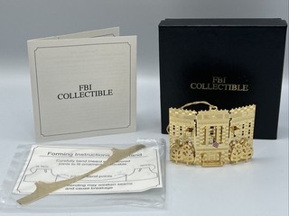 MTB 1996 FBI Collectible DOJ Building Christmas Ornament w/ Box Instructions