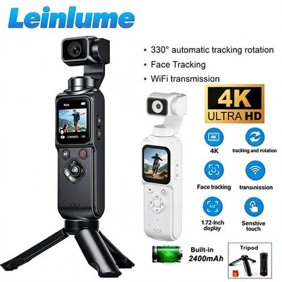 4K POV Action Camera 330° Rotatable Vlogging Cam Touchscreen Face Tracking DV