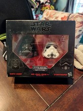 Disney Star Wars Black Series Titanium Helmets 03 Darth Vader & Stormtrooper NEW