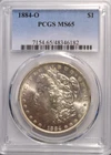 1884-O Morgan Silver Dollar PCGS Certified MS65