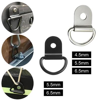 10Pcs D Shape Ring Tie Down Anchors Ring Pull Hook Accs for SUV