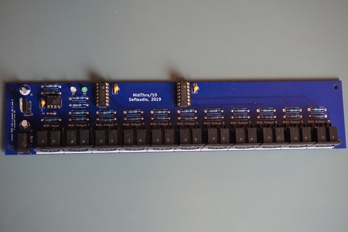 MIDI Thru 1 input - 10 out splitter midithru box DIY kit Not assembled - Picture 5 of 5