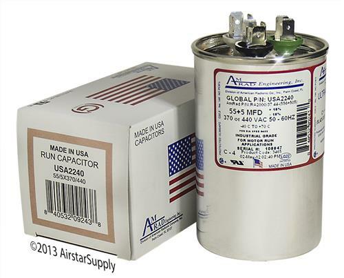 65/7.5 MFD 370/440V U.S.A. Condensador De Ejecución De