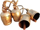 3", 5" Rustic Lucky Vintage Cow Bells Huge Home Decor, Christmas Decorative Gift