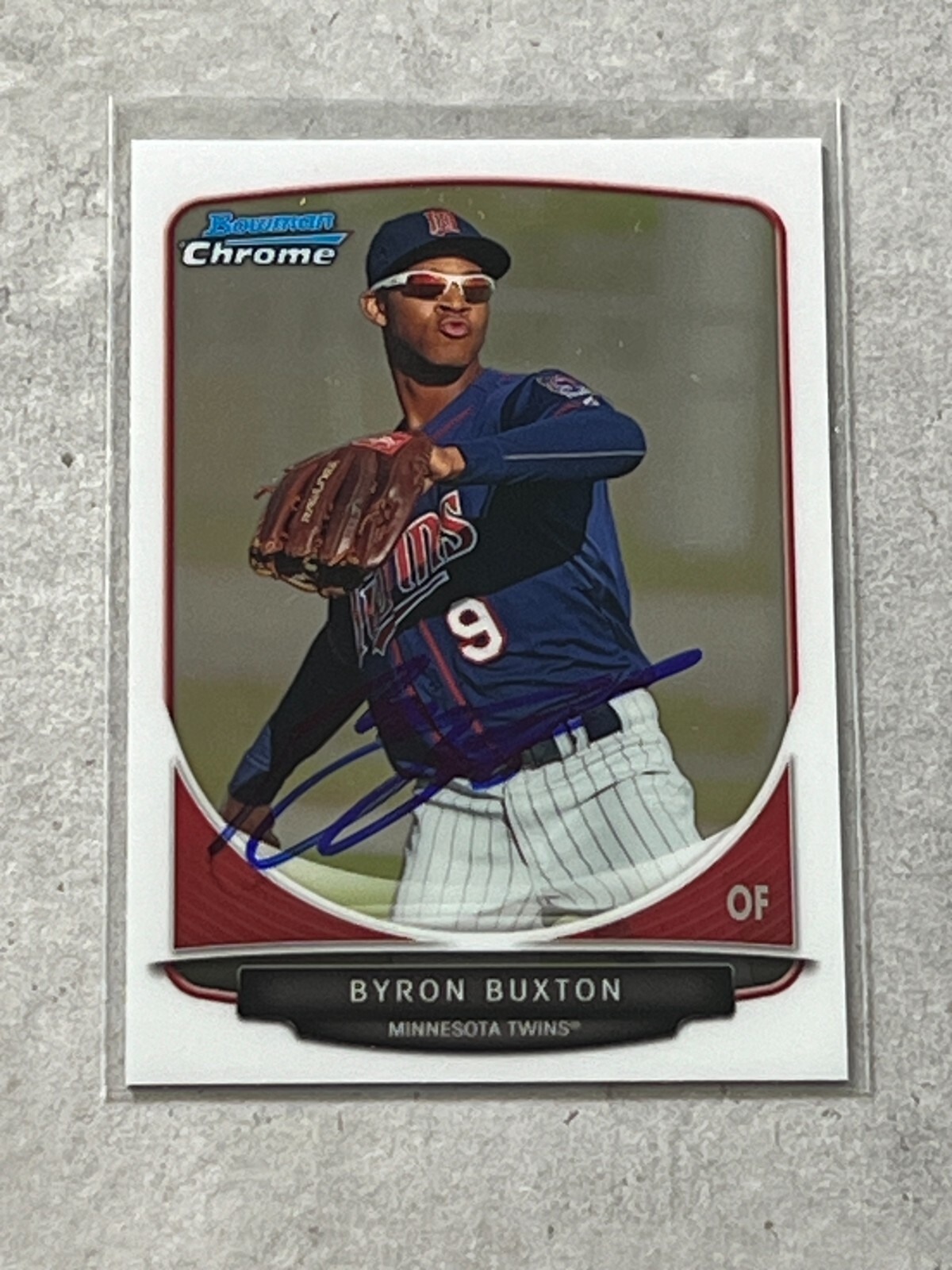2013 Bowman Chrome Byron Buxton Rookie RC On Card Auto #TP-1 Twins