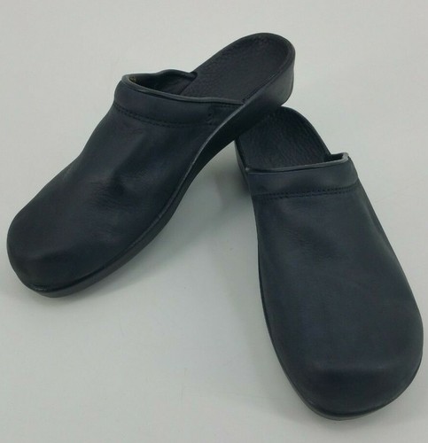 Ana Tech Clogs Slip On Mule Black Shoes Womens 41 EU 10 USA Comfort Leather