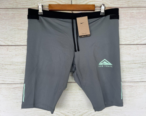 Nike Trail Hiking Shorts Pants Mens 2XL Tight Fit Grey Running Hiking Shorts New - Afbeelding 1 van 3