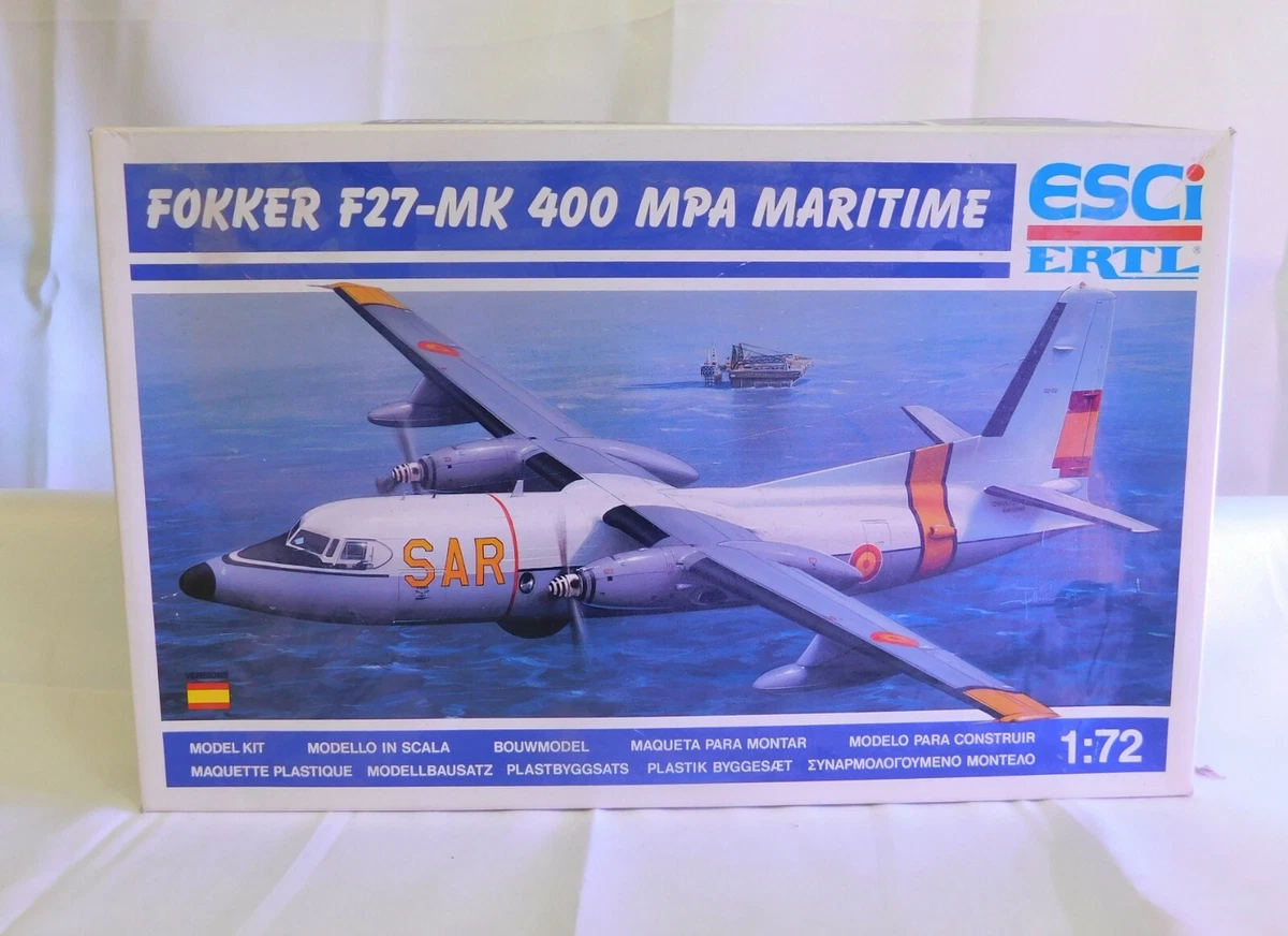 ESCI/ERTL 9113 FOKKER F27-MK 400 MPA MARITIME 1/72 SCALE MODEL KIT NIB