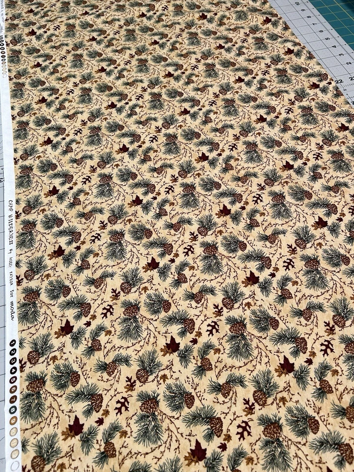Camp Wilderness by Holly Taylor Moda Fall Pinecones Leaves Fabric BTY Sewing - Image 3 of 3