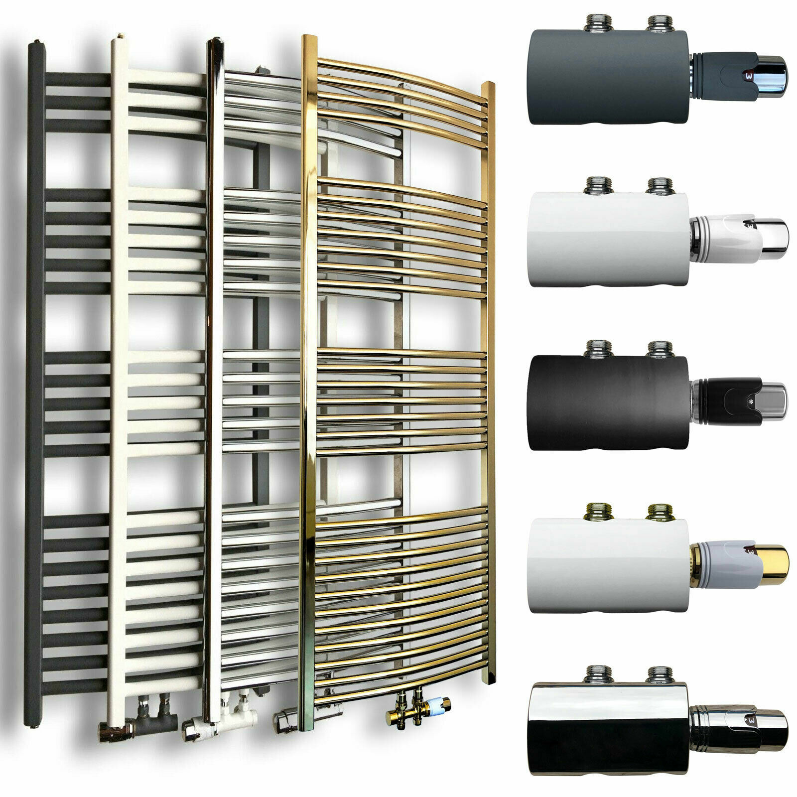 RADIADOR DE BAÑO CALENTADOR SANITARIO CONEXIÓN MEDIA CALENTADOR SECADOR TOALLAS BAÑO