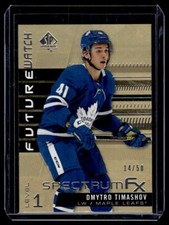 2019-20 SP Authentic Spectrum FX Gold Bounty Prize Dmytro Timashov RC 14/50