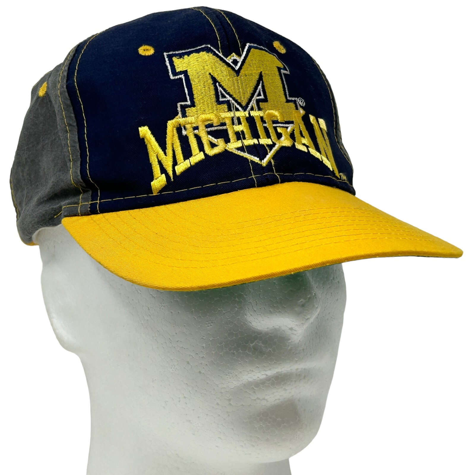 90s Vintage Michigan Wolverines NCAA Baseball Cap Blue
