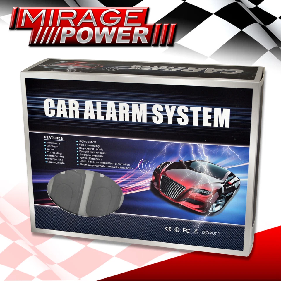 Universal Anti-Theft Burglar Car Alarm System Flip Key Fob Remote Entry Controls - Image 4 of 4